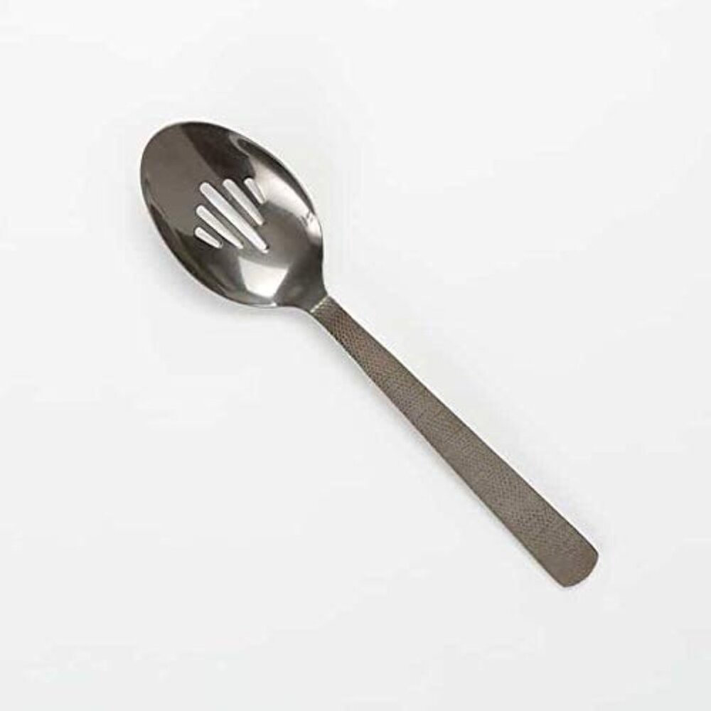 American Metalcraft BLHSS10 Vintage Black Hammered Slotted Spoon, 10